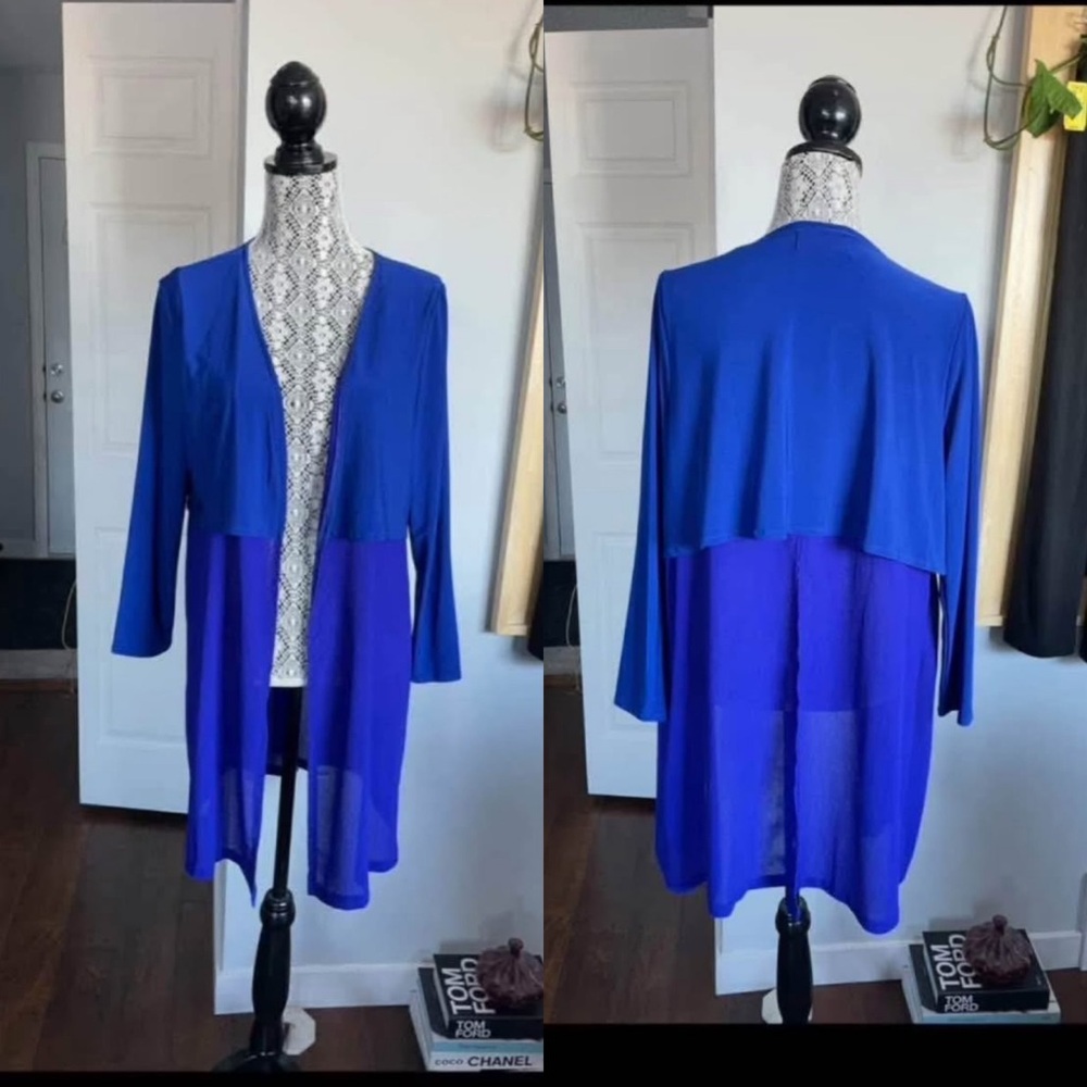 Edmonton Canadian Brand Workhall Royal Blue Cardigan Duster. Medium